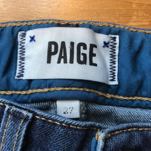 PAIGE Denim Hoxton Crop Medium Dark Wash Skinny Jeans, Size 27 - Picture 7 of 7